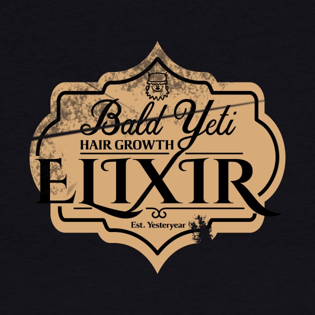 Bald Yeti Hair Elixir - Back Print by The Bald Yeti